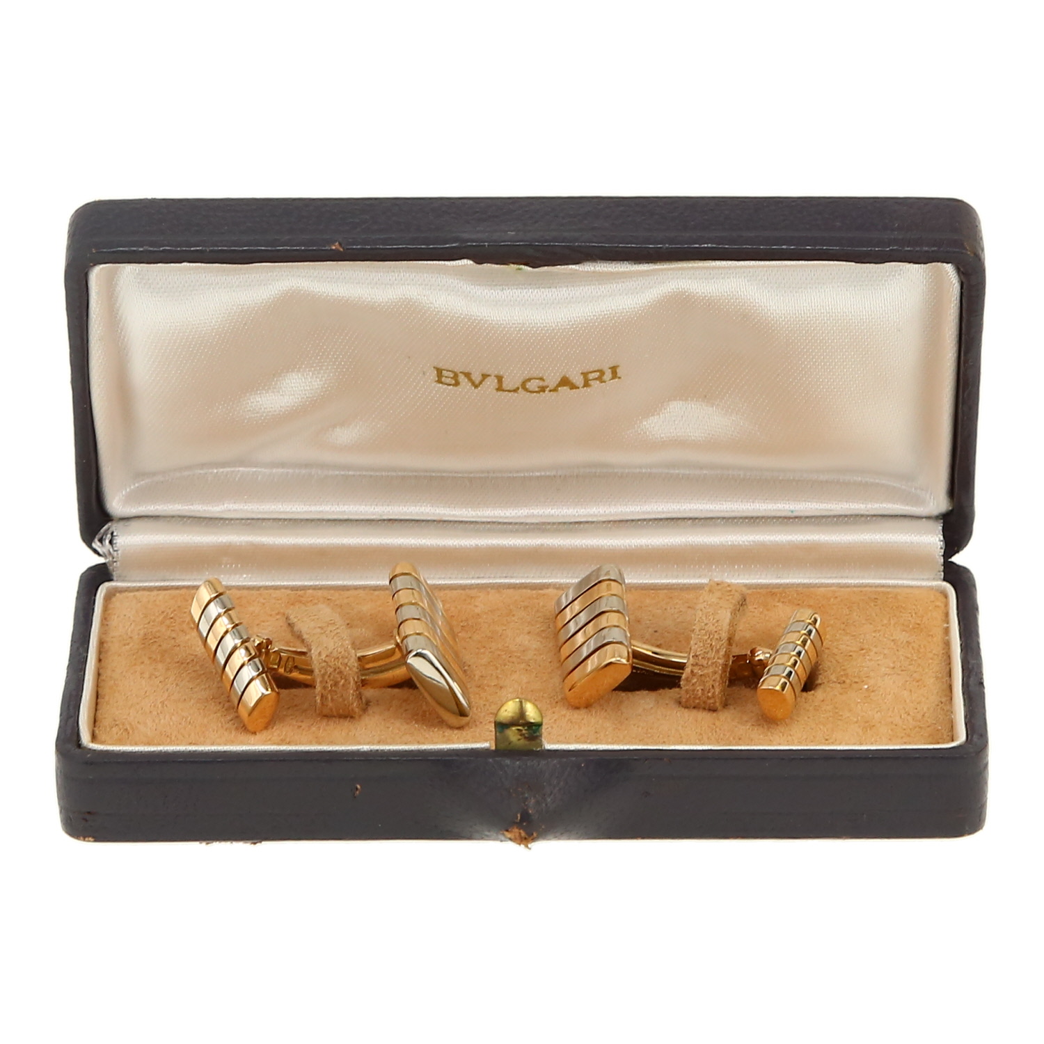 Bulgari  pair of cufflinks in yellow gold and white gold - Detail D2