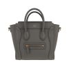 Sac bandoulière Celine  Luggage Nano en cuir grainé gris - 360 thumbnail