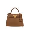 Sac à main Hermès  Kelly 28 cm en cuir Evergrain étoupe - 360 thumbnail