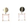 H. Stern Cobblestone earrings in yellow gold, pink quartz and diamonds - 360 thumbnail