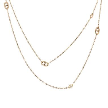 Collana lunga Hermès Farandole in oro rosa