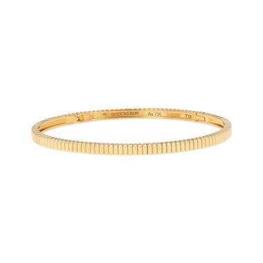 Brazalete Boucheron Grosgrain modelo pequeño de oro amarillo