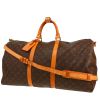 Bolsa de viaje Louis Vuitton  Keepall 55 en lona Monogram marrón y cuero natural - 00pp thumbnail