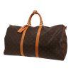 Bolsa de viaje Louis Vuitton  Keepall 55 en lona Monogram marrón y cuero natural - Detail D2 thumbnail