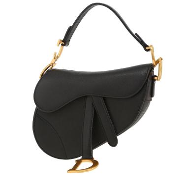 Dior  Saddle small model  handbag  in black grained leather