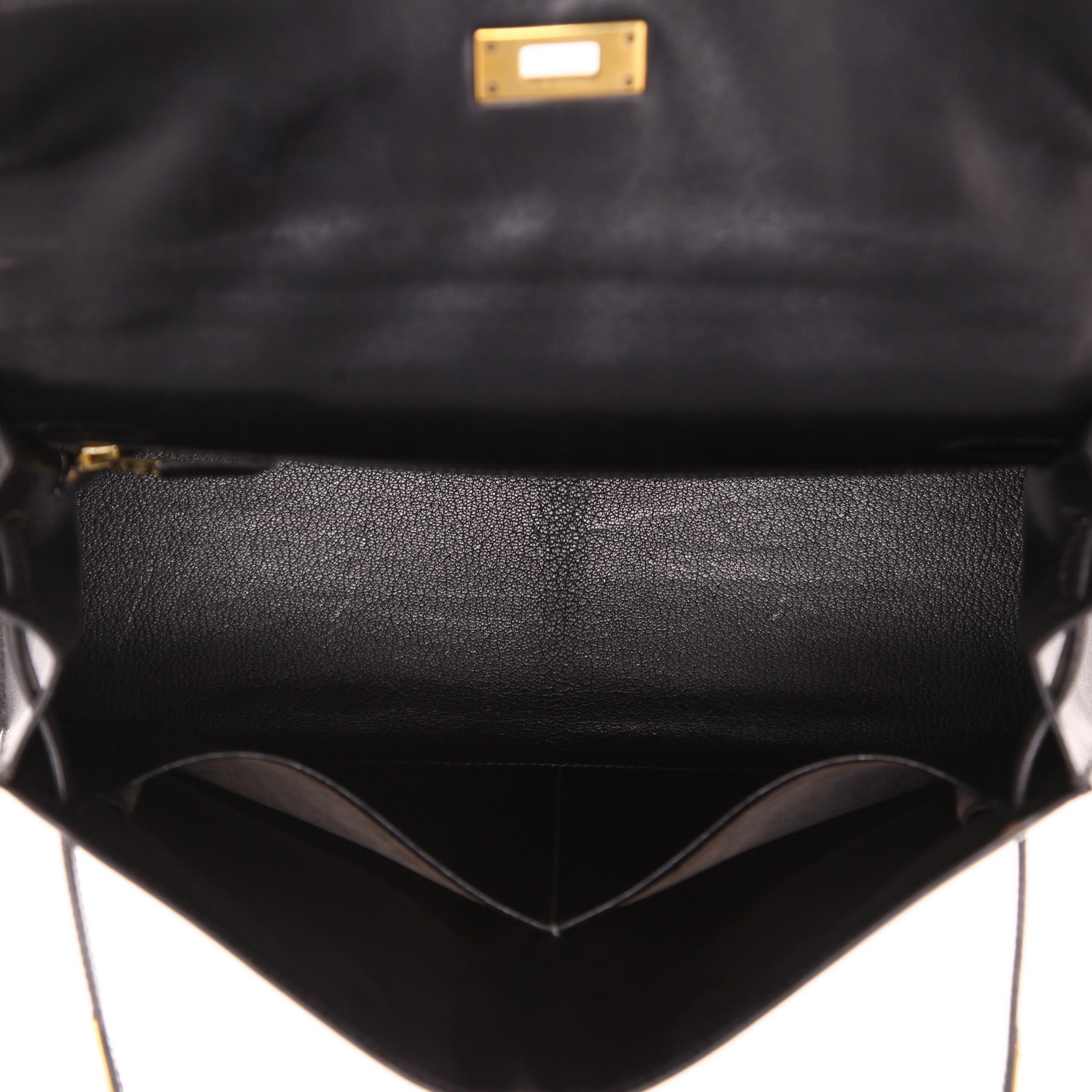 Sac à main Hermès  Kelly 32 cm en cuir box noir - Detail D3