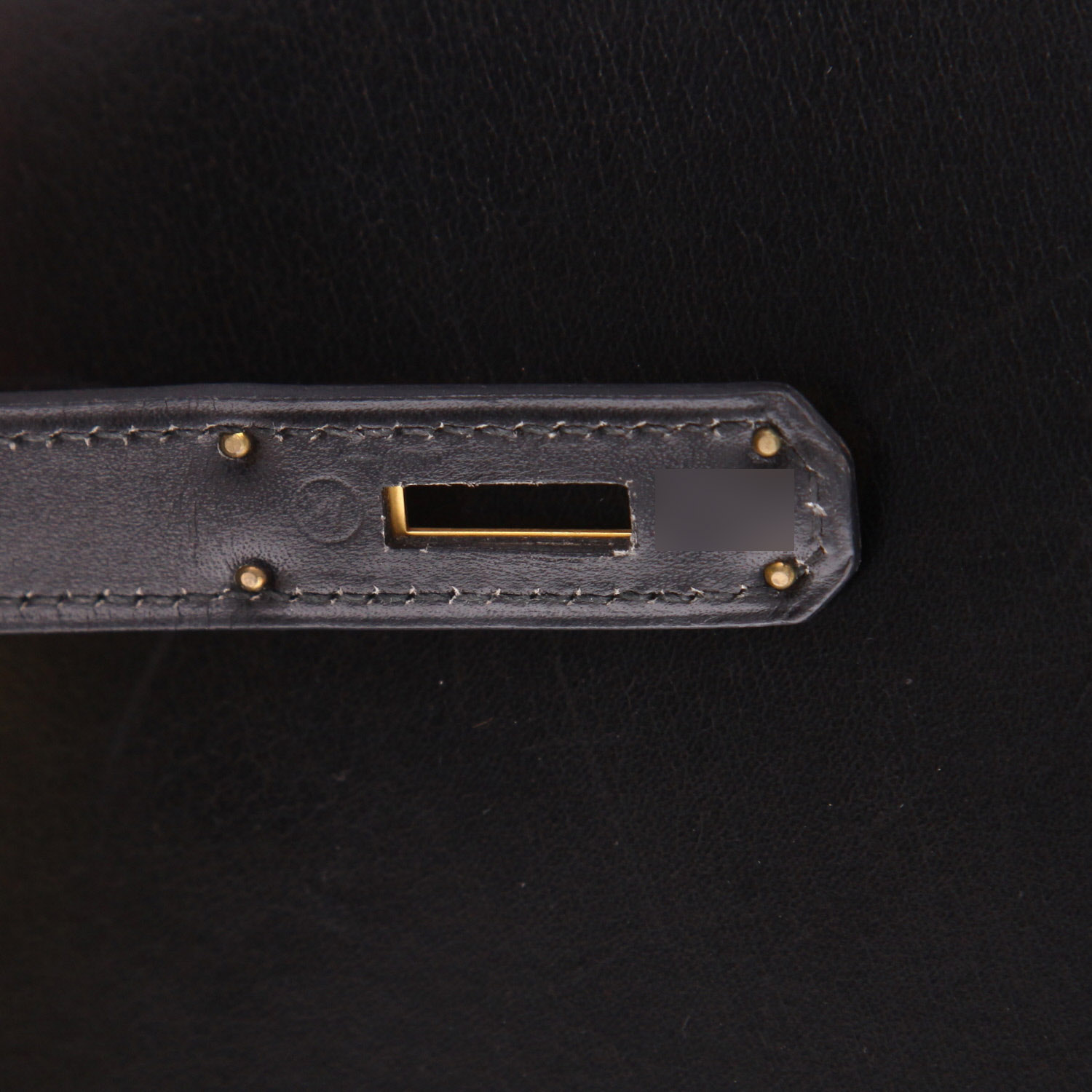 Hermès  Kelly 32 cm handbag  in black box leather - Detail D4