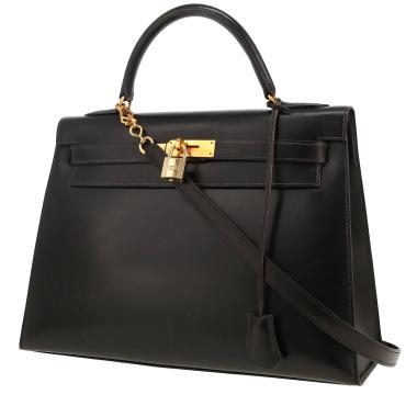 Borsa Hermès  Kelly 32 cm in pelle box nera
