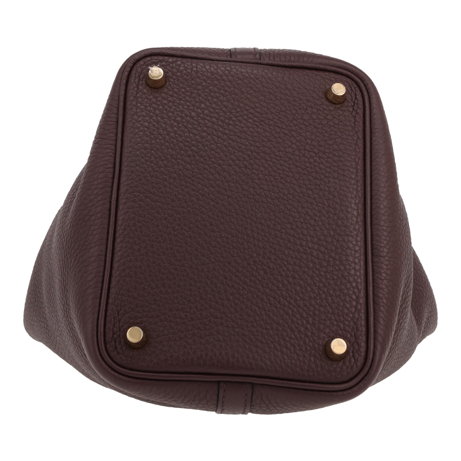 Bolso de mano Hermès  Picotin 18 cm en cuero togo Rouge Sellier - Detail D1