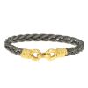 Bracciale Fred Force 10 in oro giallo e acciaio - 360 thumbnail