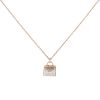 Hermès Amulettes Kelly necklace in pink gold and diamonds - 00pp thumbnail