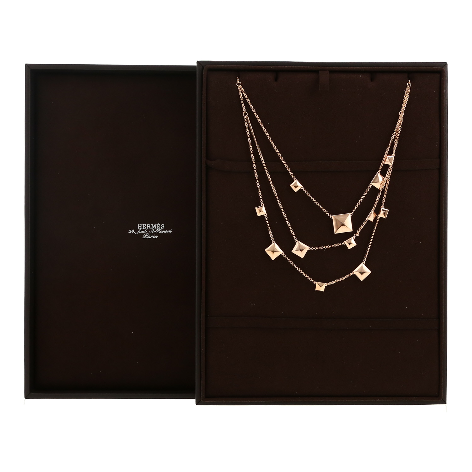 Collier Hermès Clou d'H en or rose - Detail D2