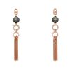 Paire de boucles d'oreilles Hermès Chaîne d'Ancre en or rose, diamants et perles de culture de Tahiti - 00pp thumbnail