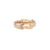 Hald-rigid Vhernier Calla ring in pink gold and diamonds - 00pp thumbnail