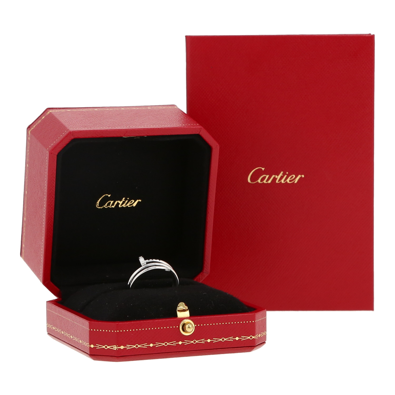 Cartier Juste un clou ring in white gold and diamonds - Detail D2