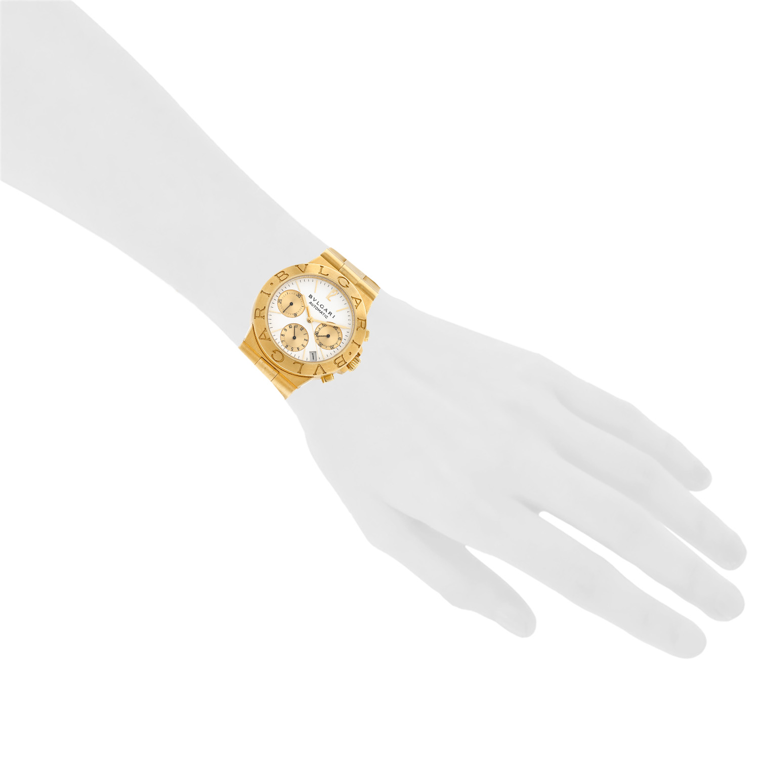 Reloj Bulgari Diagono Chrono de oro amarillo Circa 2000 - Detail D1