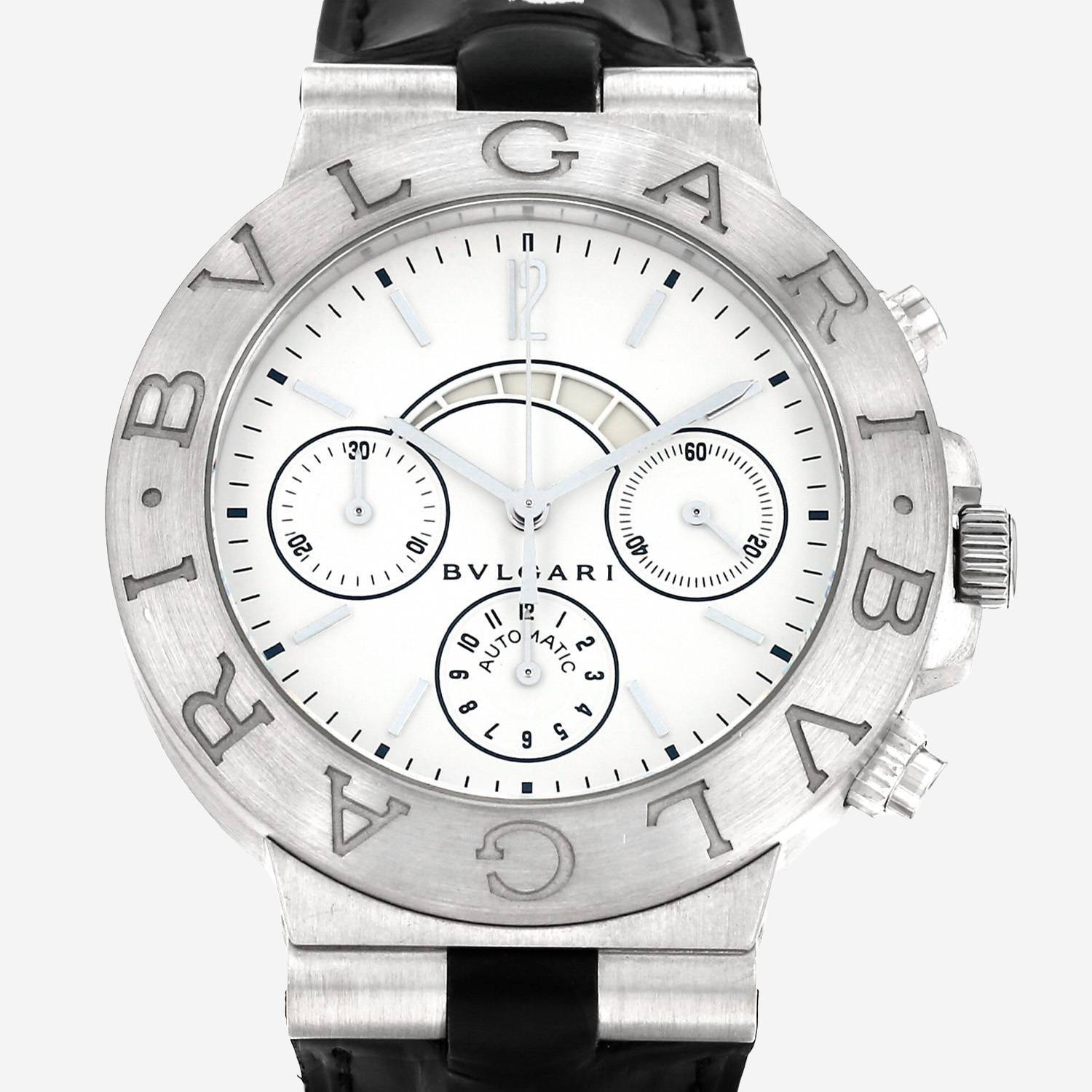 Bulgari Diagono Chrono  in white gold Ref: Bulgari - CHW40GAM  Circa 2000
