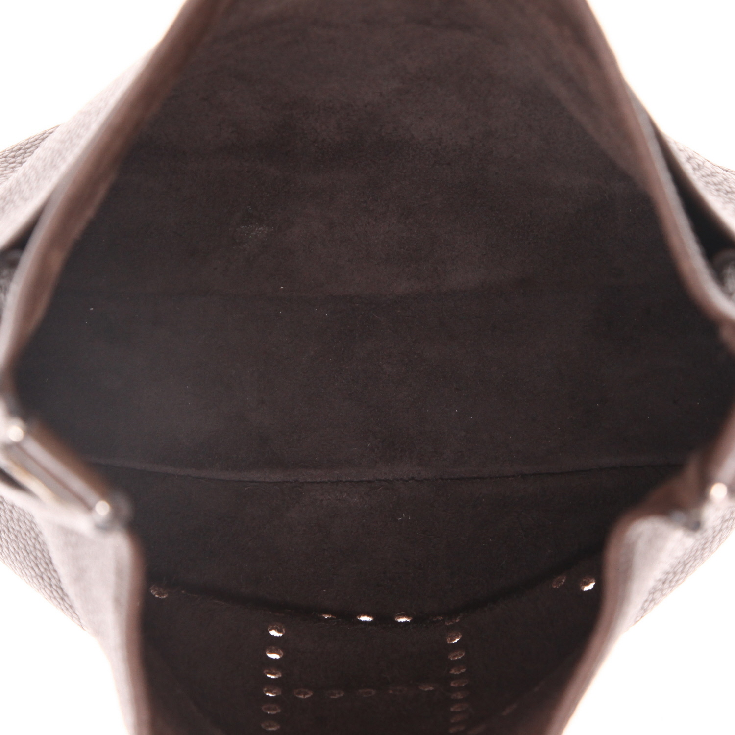 Bolso bandolera Hermès  Evelyne en cuero togo marrón - Detail D3