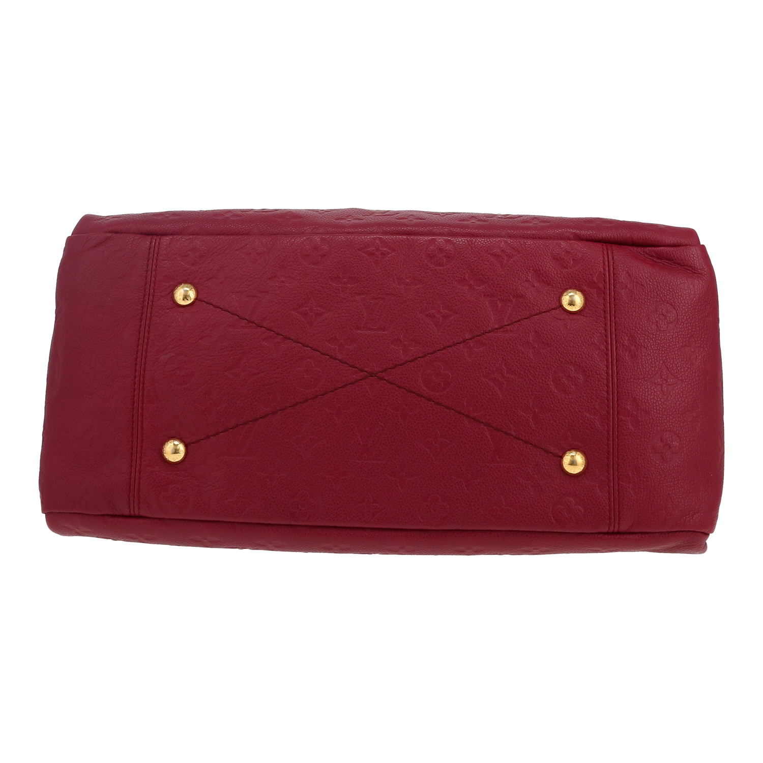 Louis Vuitton  Artsy handbag  in burgundy empreinte monogram leather - Detail D1