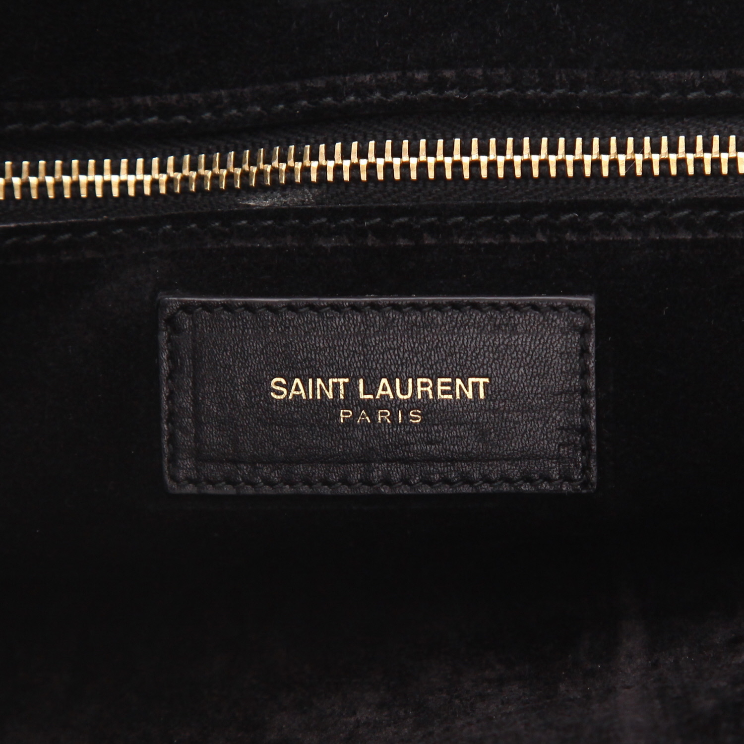 Sac à main Saint Laurent  Sac de jour en cuir noir - Detail D2