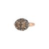 Pomellato Tabou ring in pink gold, silver and smoked quartz - 00pp thumbnail