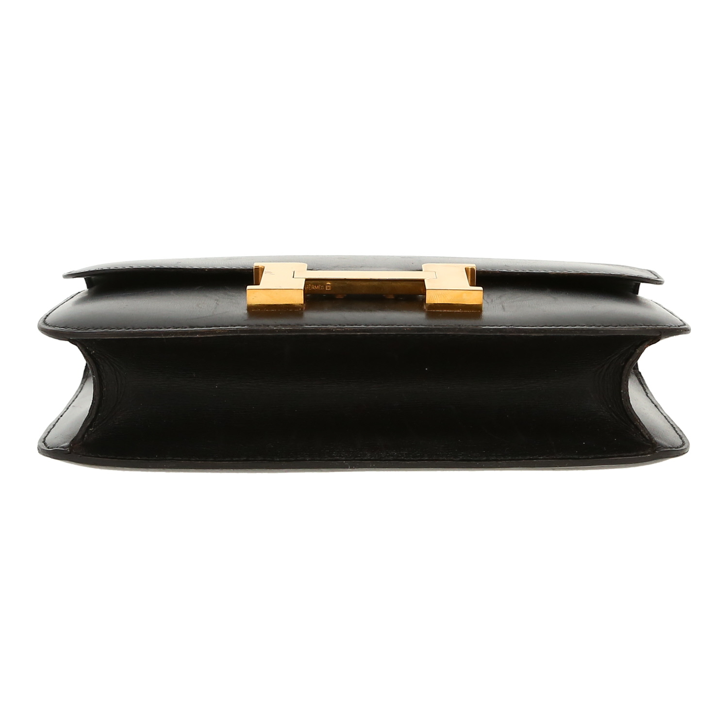 Bolso de mano Hermès  Constance en cuero box negro - Detail D1