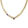 Collier Vintage  en or jaune et pierres de couleurs - 00pp thumbnail