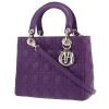 Sac à main Dior  Lady Dior moyen modèle  en cuir cannage violet - 00pp thumbnail