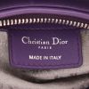 Dior  Lady Dior medium model  handbag  in purple leather cannage - Detail D2 thumbnail