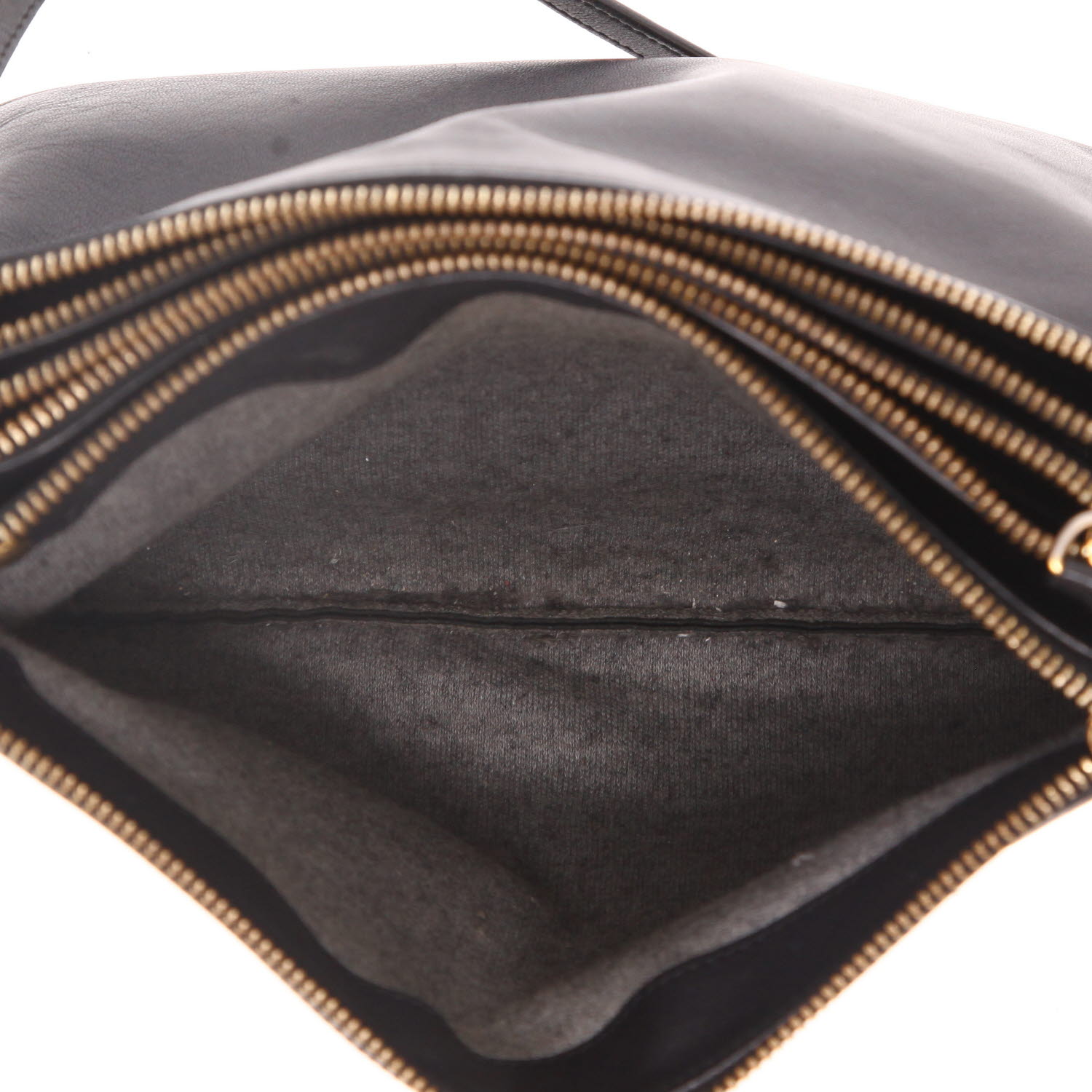 Celine  Trio shoulder bag  in black leather - Detail D3