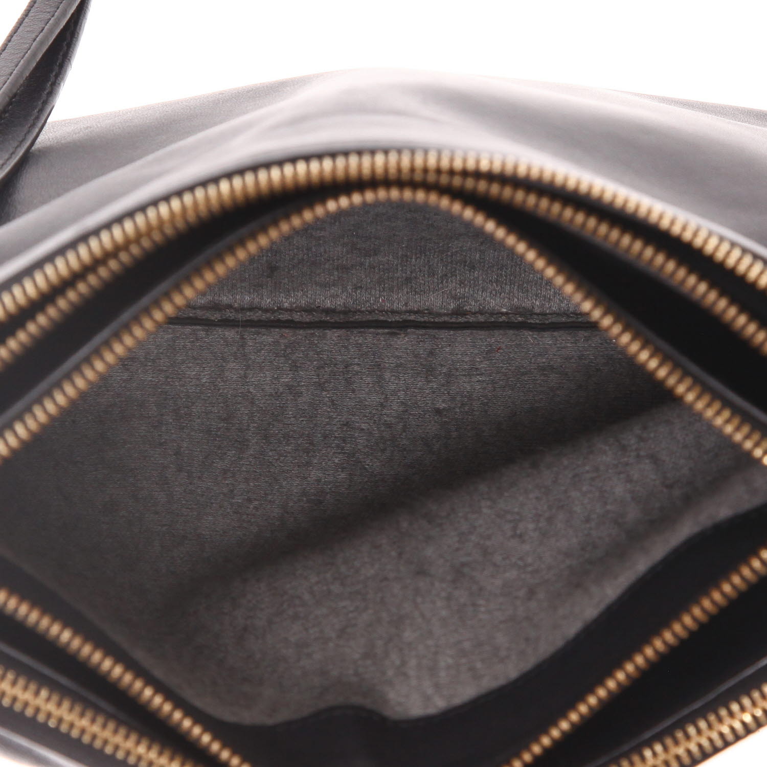 Celine  Trio shoulder bag  in black leather - Detail D4