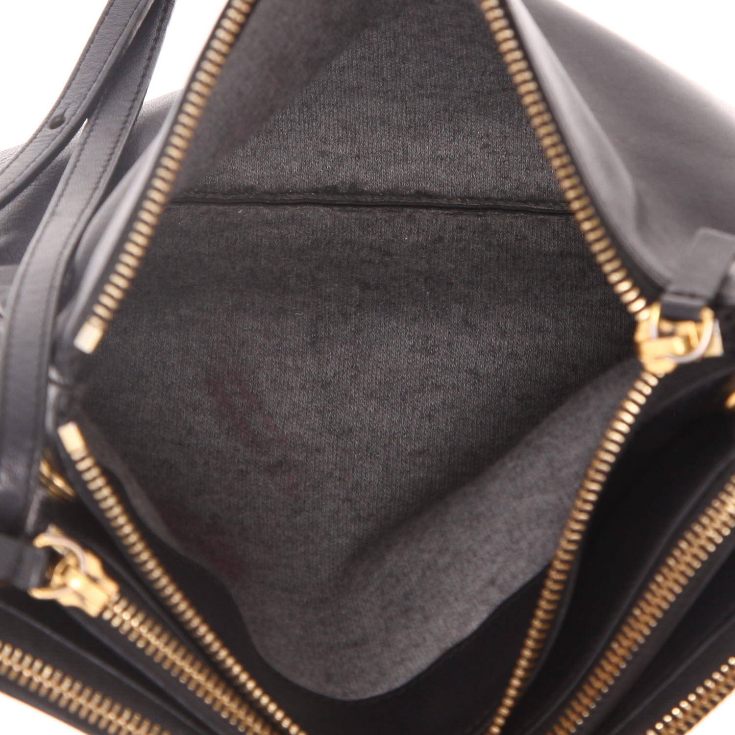 Sac bandoulière Celine  Trio en cuir noir - Detail D5