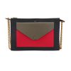 Celine  Pocket handbag  in blue, taupe and red leather - 360 thumbnail