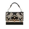 Borsa Fendi  Kan I in pelle nera e pelle beige - 360 thumbnail