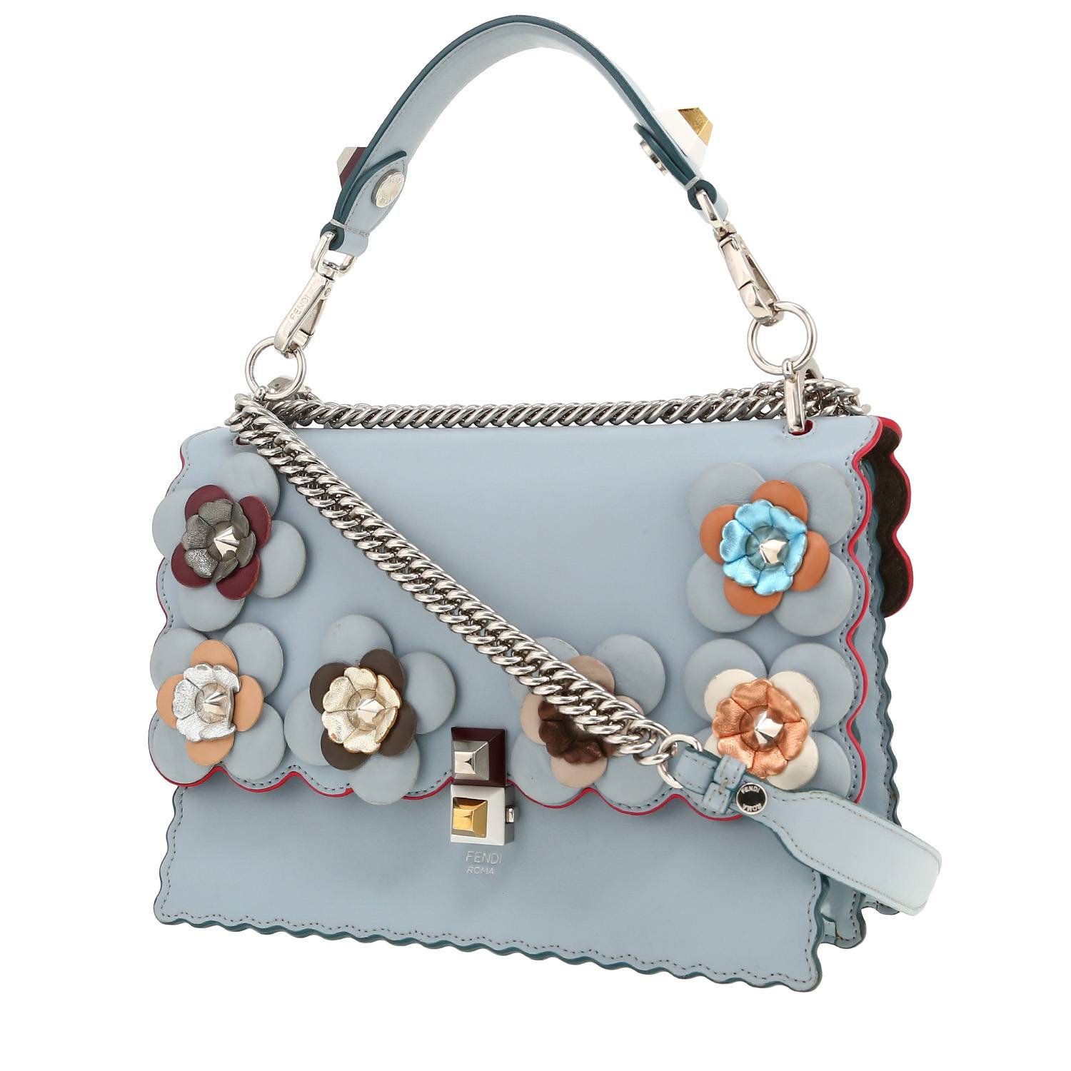 Fendi Kan I handbag in blue leather