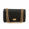 Bolso de mano Chanel  Chanel 2.55 en cuero acolchado negro - 360 thumbnail