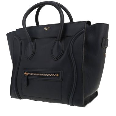Celine  Luggage medium model  handbag  in blue leather