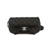 Pochette-ceinture Chanel  Pochette ceinture en cuir matelassé noir - 360 thumbnail