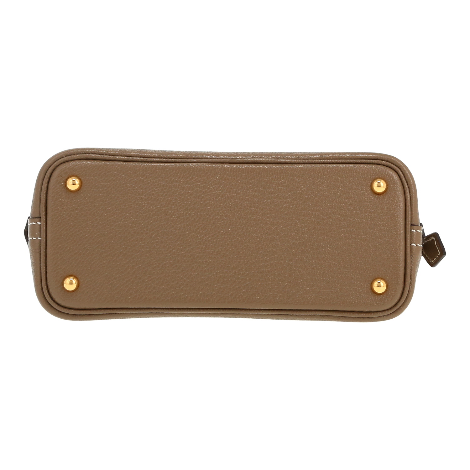 Hermès  Bolide mini  handbag  in etoupe Mysore leather - Detail D1