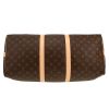 Borsa da viaggio Louis Vuitton  Keepall 50 in tela monogram marrone e pelle naturale - Detail D1 thumbnail