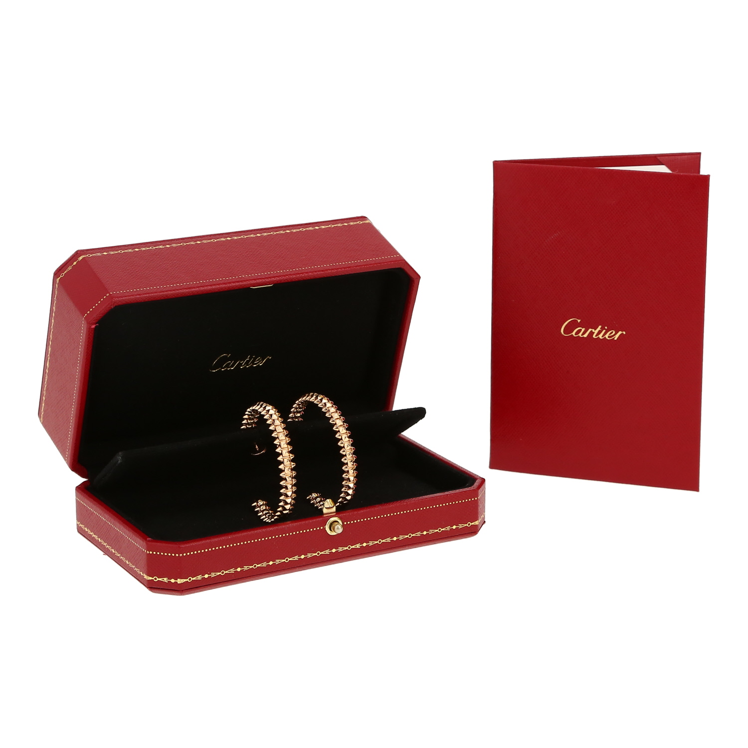 Orecchini a cerchio Cartier Clash De Cartier modello piccolo in oro rosa - Detail D2