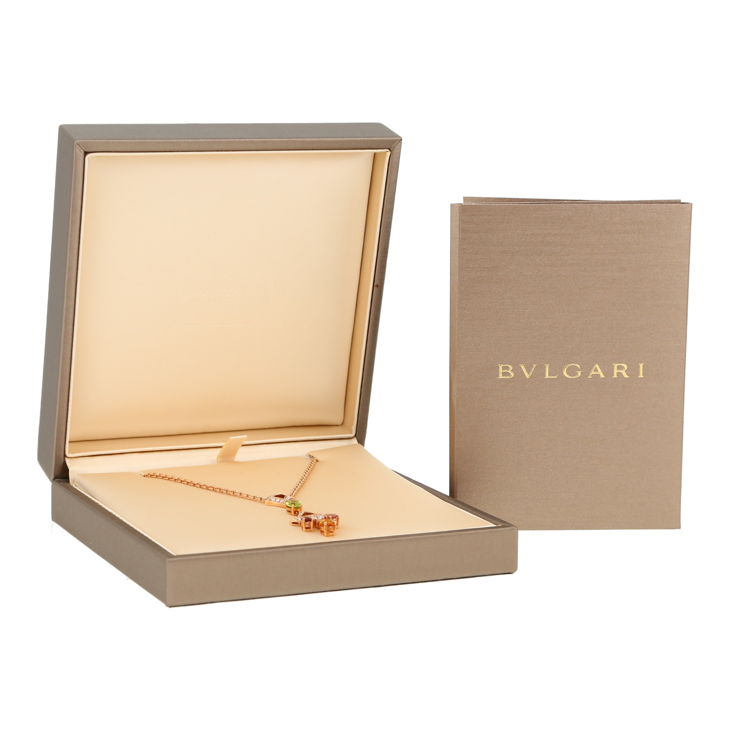 Collier Bulgari Diva's Dream en or rose, pierres fines et diamants - Detail D2