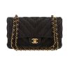 Chanel  Timeless Classic medium model  handbag  in black chevron quilted leather - 360 thumbnail