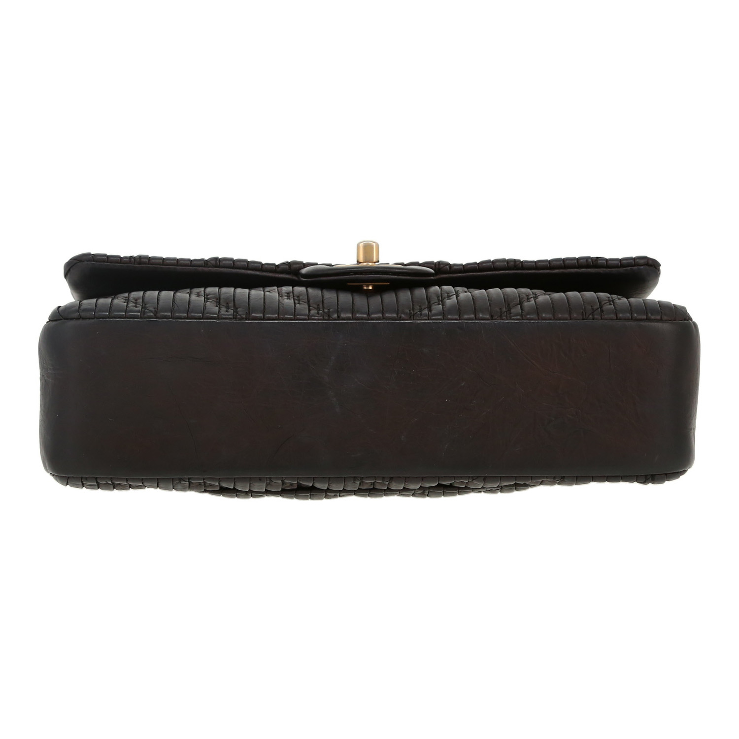 Bolso de mano Chanel  Timeless Classic modelo mediano  en cuero acolchado con motivos de espigas negro - Detail D1