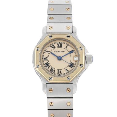 Reloj Cartier Santos Octogonale de oro y acero Ref: Cartier - 187903  Circa 1990