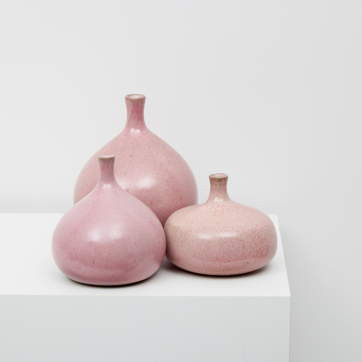 Two 'Figue' vases and an 'Aplati' vase - circa 1960/70