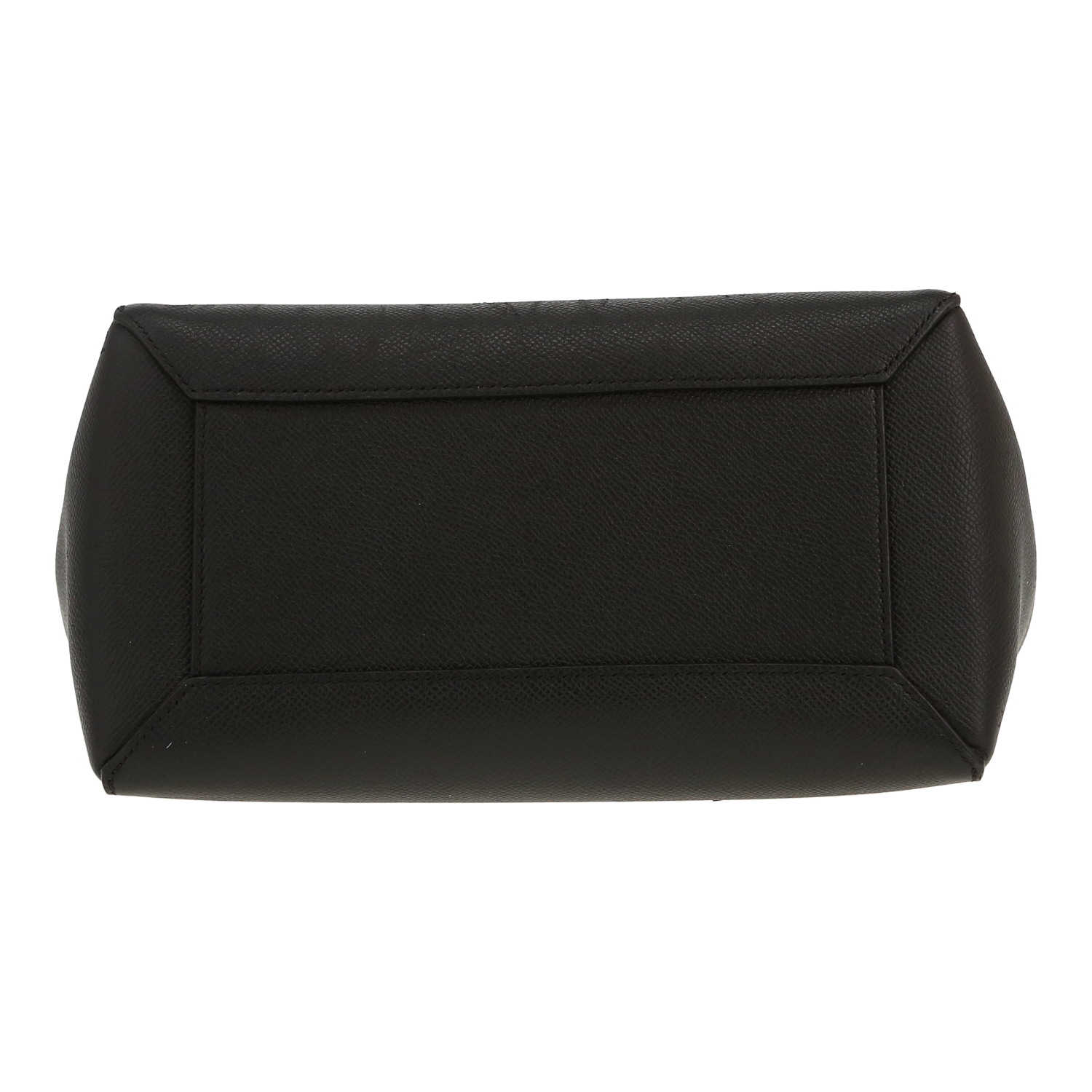 Bolso de mano Celine  Belt Mini en cuero granulado negro - Detail D1
