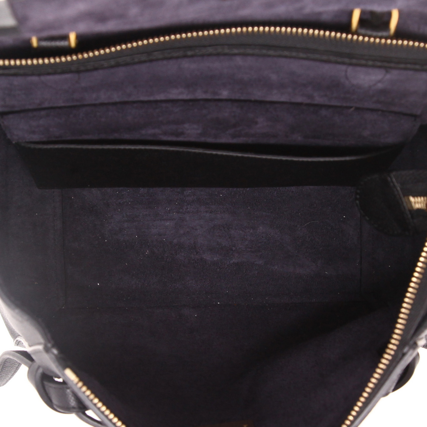 Celine  Belt Mini handbag  in black grained leather - Detail D3