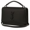 Borsa a tracolla Saint Laurent  Sunset mini  in pelle nera - 00pp thumbnail