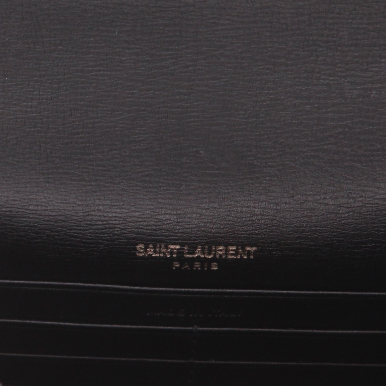 Sac bandoulière Saint Laurent  Sunset mini  en cuir noir - Detail D2
